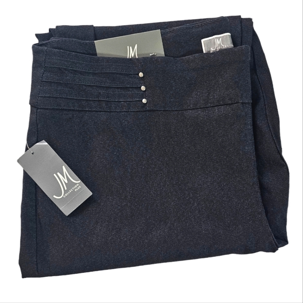JM Collection NWT Tummy Control comfort waist womens plus pant 16 w